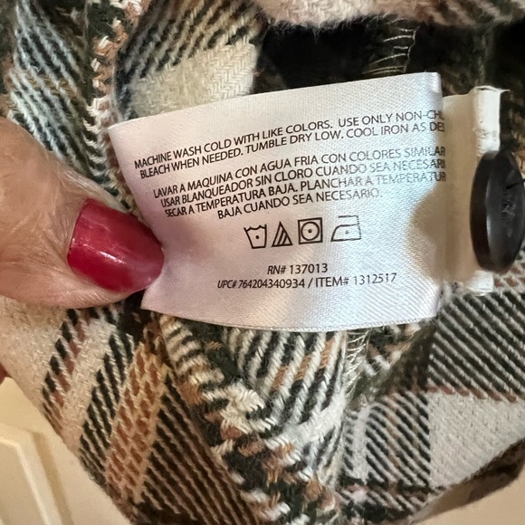 Orvis Heavyweight Flannel Shacket Plaid Shirt Jacket L Pockets - Picture 6 of 6